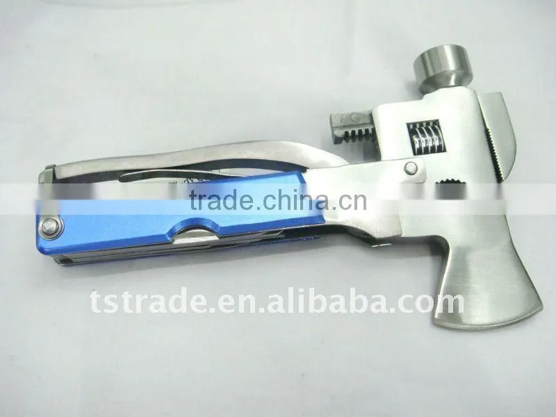 2014 multi tool stainless steel axe pomotion gift hammer multi hammer with axe tools