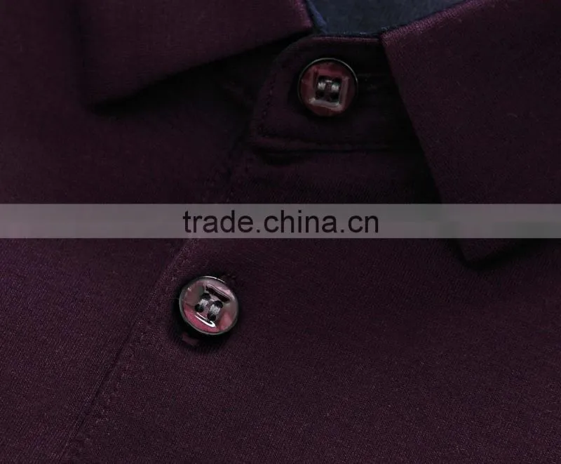 mens wholesale slim fit solid cotton long sleeve polo t shirt