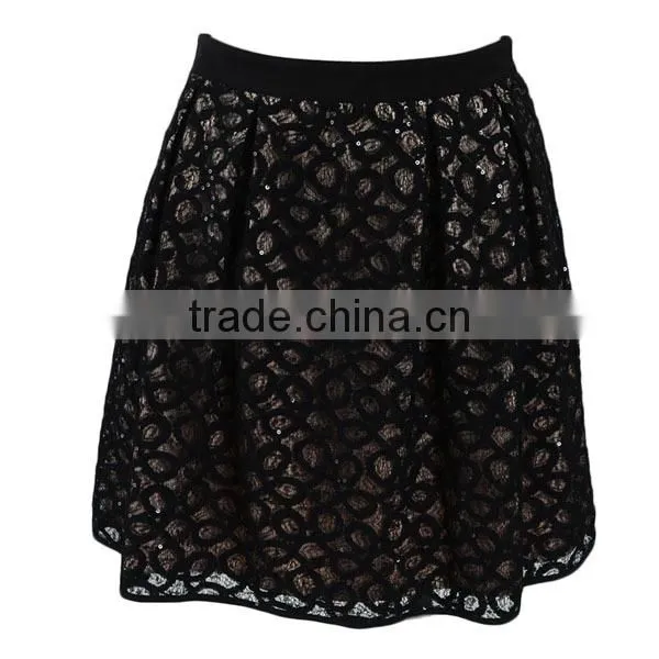 high quality black short lace sexy tight mini skirt