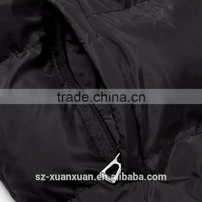 2016 custom winter warm casual thick down jacket waistcoat for men design
