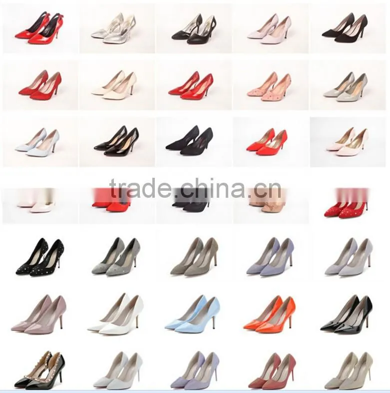 GZY fashionable cheap casual shoes high heel lady shoes wholesale guangzhou factory top 10 brand stock lots mul-ti colors 2017