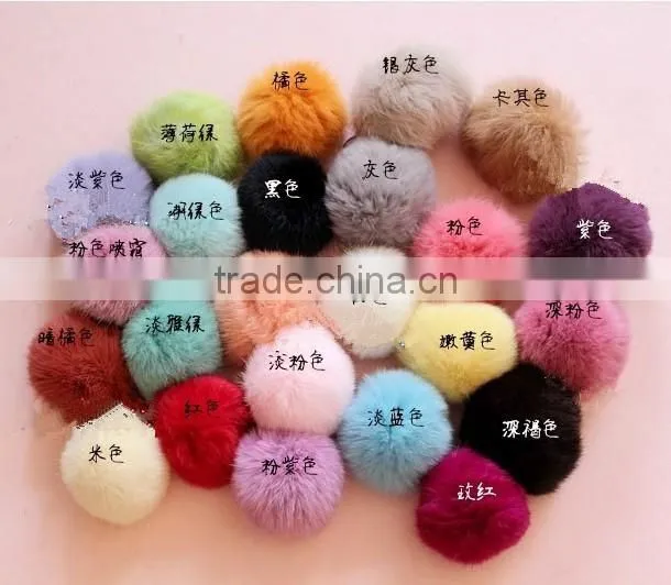 High quality fox fur ball /fox pompom ball/fur pompom accessories