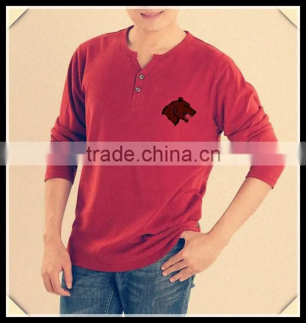 Long sleeve mens emboridery fleece tshirts 201320