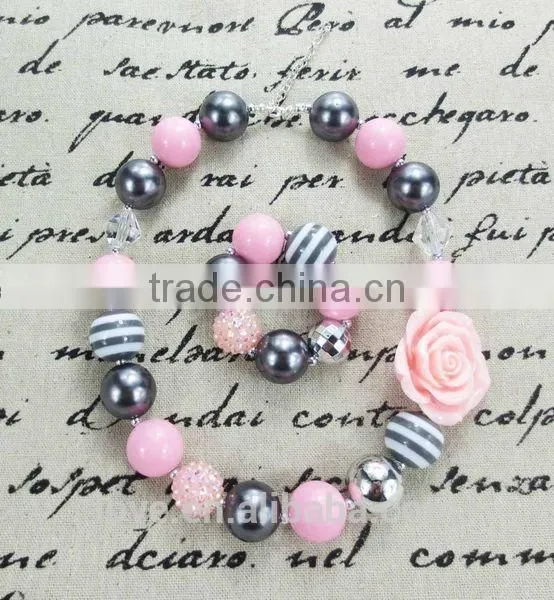 Boutique Ivory Pearl Bead CHUNKY NECKLACE and BRACELET SET Wholesale