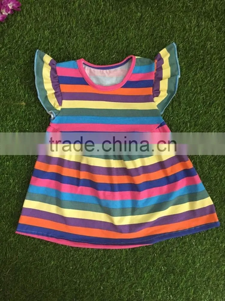 Hot popular kids girls new brand name casual cotton baby girl frock designs dress