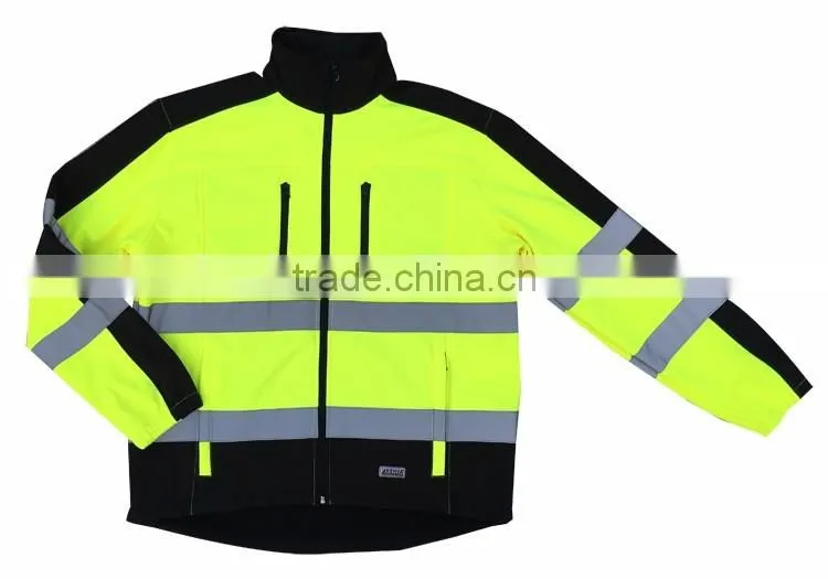Hi vis garment softshell jacket uniform workwear safety work clothing