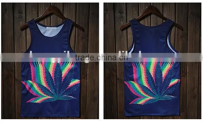 men's black white 100% cotton polyester singlet