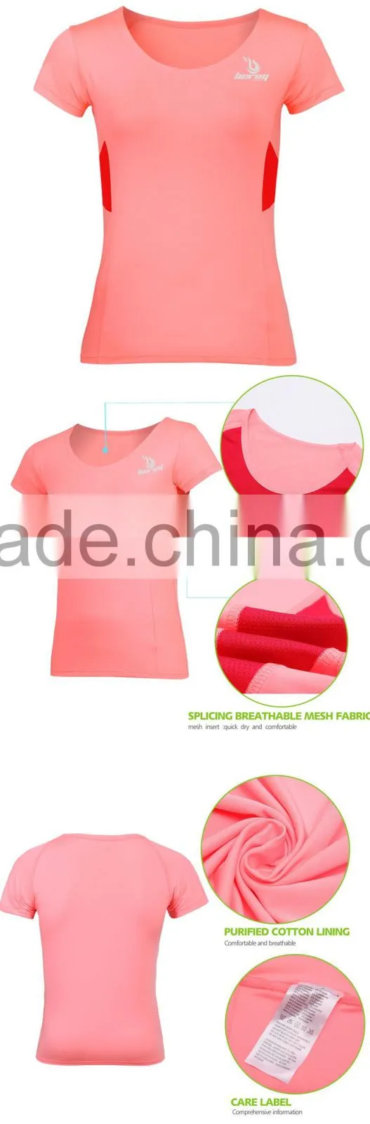 Beroy 2016 Latest Hot Selling Sweat Activated T Shirt with Custom Logo
