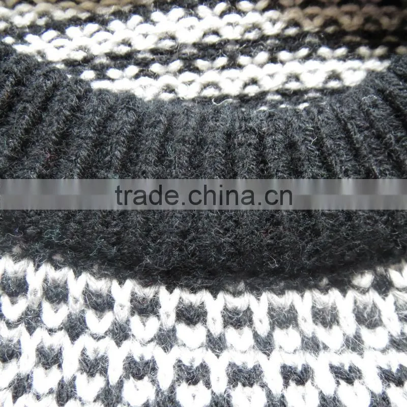 Round neck with shoulder buttons design pullover casual men knitted sweater men