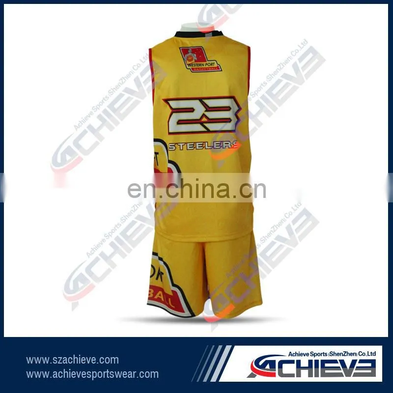 Sublimation printing wholesale blank basketball jersey
