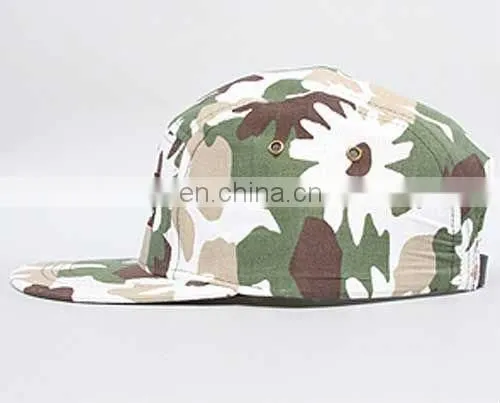 cheap camouflage kids 5 panel snapback cap/hat