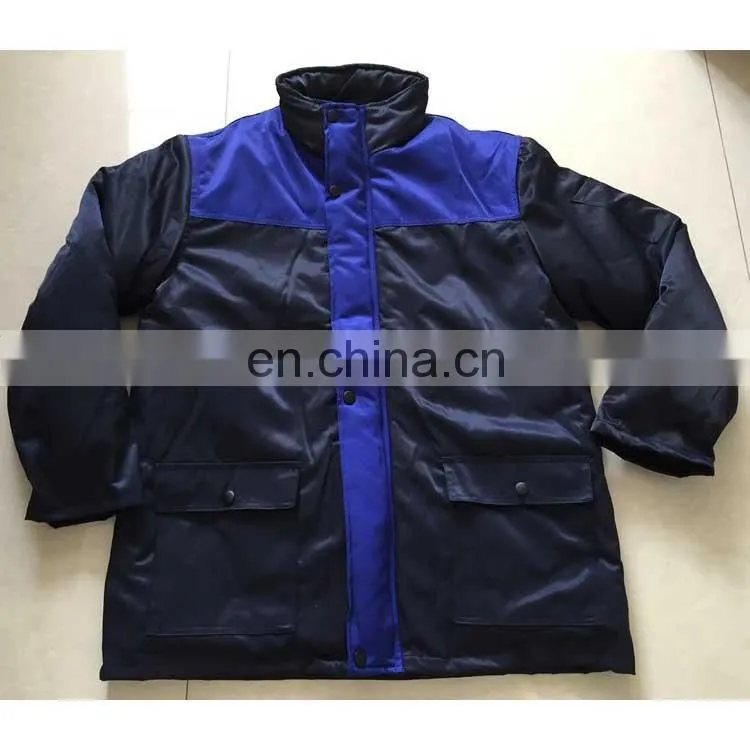 Cold winter jacket wirh safety workwear for cold room