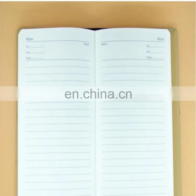 Customized cheaper price Agenda Design black Leather Cover schedule Book /Journal Bound notebook printing