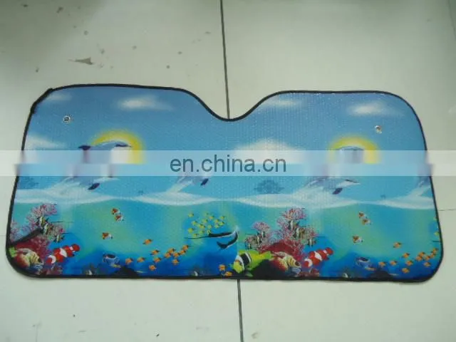 silver coated polyester foldable car window pop up sunshade
