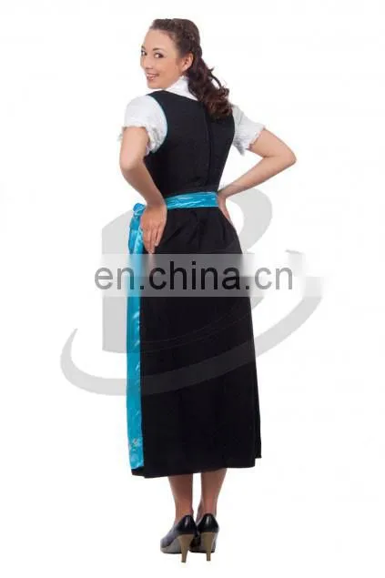2017 Women Custom Cotton Polyester Trachten long Dirndl Octoberfest Dirndl Austria (Traditional Garme (Oktoberfest Dirndls)