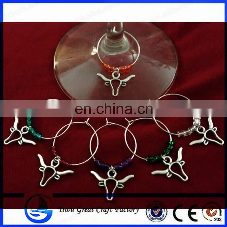 Tiny Christmas Ornaments Set of 6 Wine Glass Charms