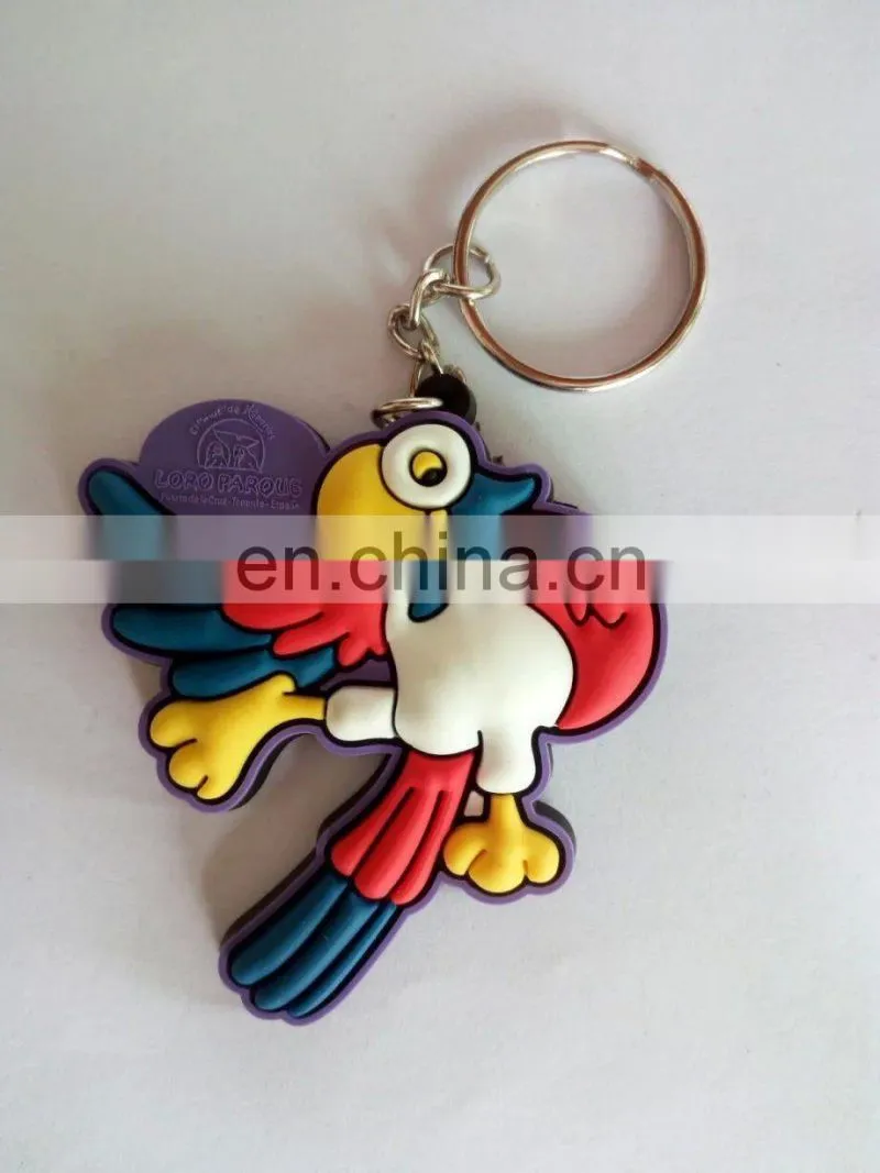3D custom dolphin shaped soft pvc heart lovers keychain