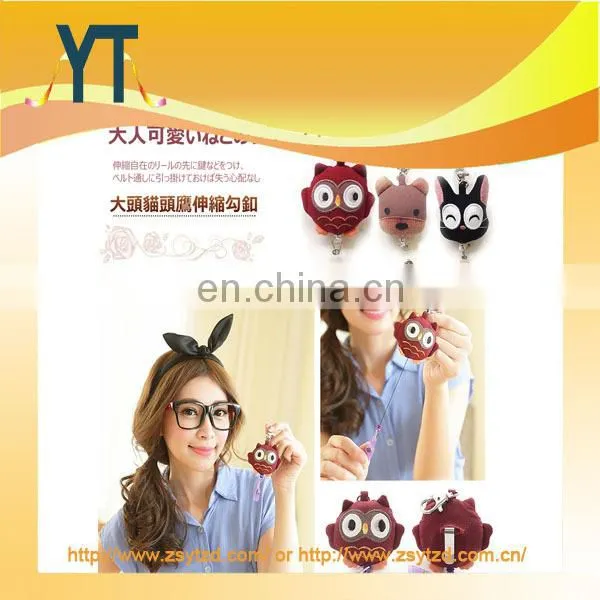 Eco friendly customized cute felt badge reel
