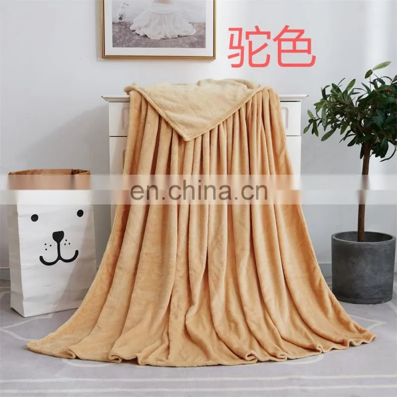adult brushed hooded coral fleece blanket super soft polar fleece blanket custom printed for bed