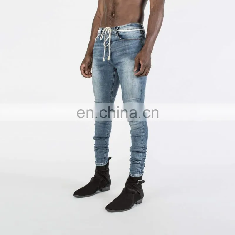 DiZNEW Italian Mens Strange Straight Leg Fit Stylish Jeans men