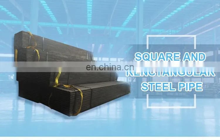 Q195-Q345 Black rectangular steel tube hollow section factory in Tianjin