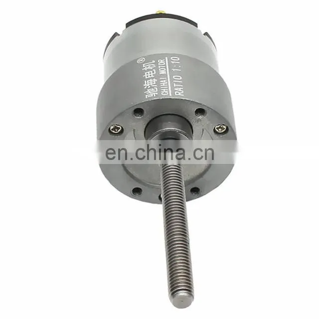 ChiHai Motor CHR-GM37-520K DC CHINA Metric Screw Shaft Gear Motor 24V 12V Mating flange nut