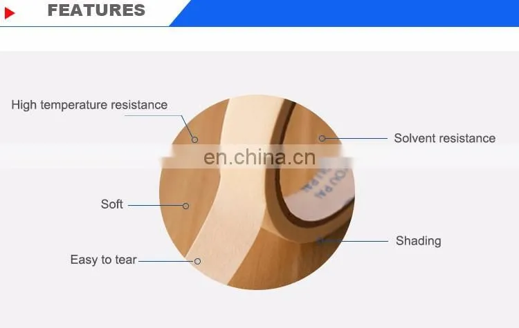Cheap Auto Painting Paper High Temperature Masking Tape