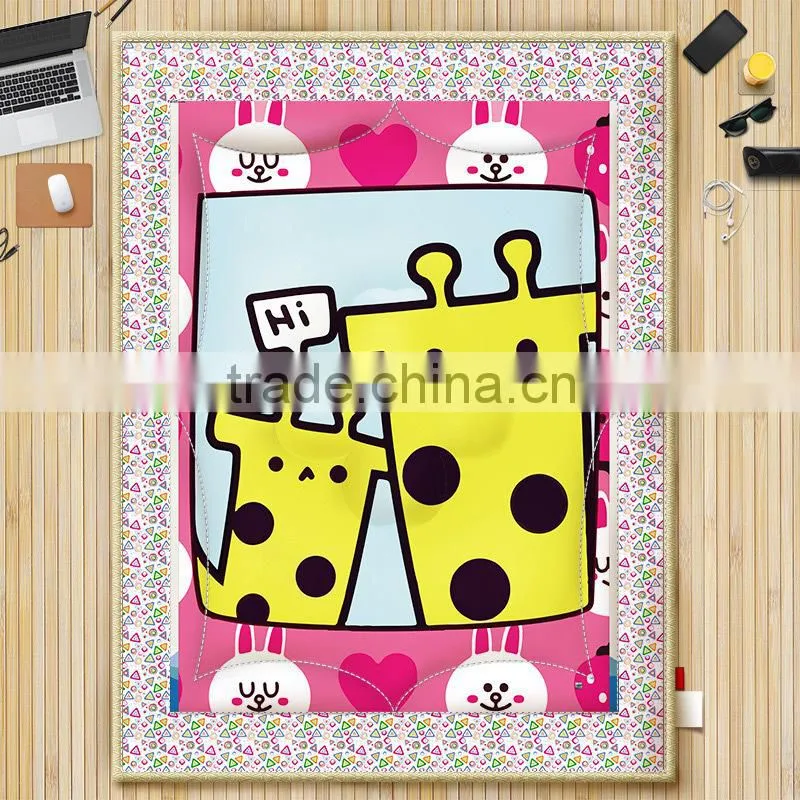 2015 hot selling wholesale printed down filling 3d cartoon kids cotton quilts