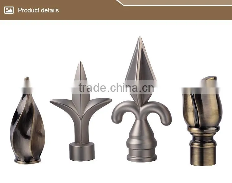 Adjustable Modern 19mm Metal meeting room Window Curtain Pole Finial