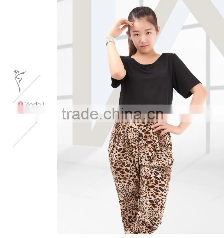 Hot Sale Dansgirl Stylish Comfortable Leopard Jazz Harem Pants