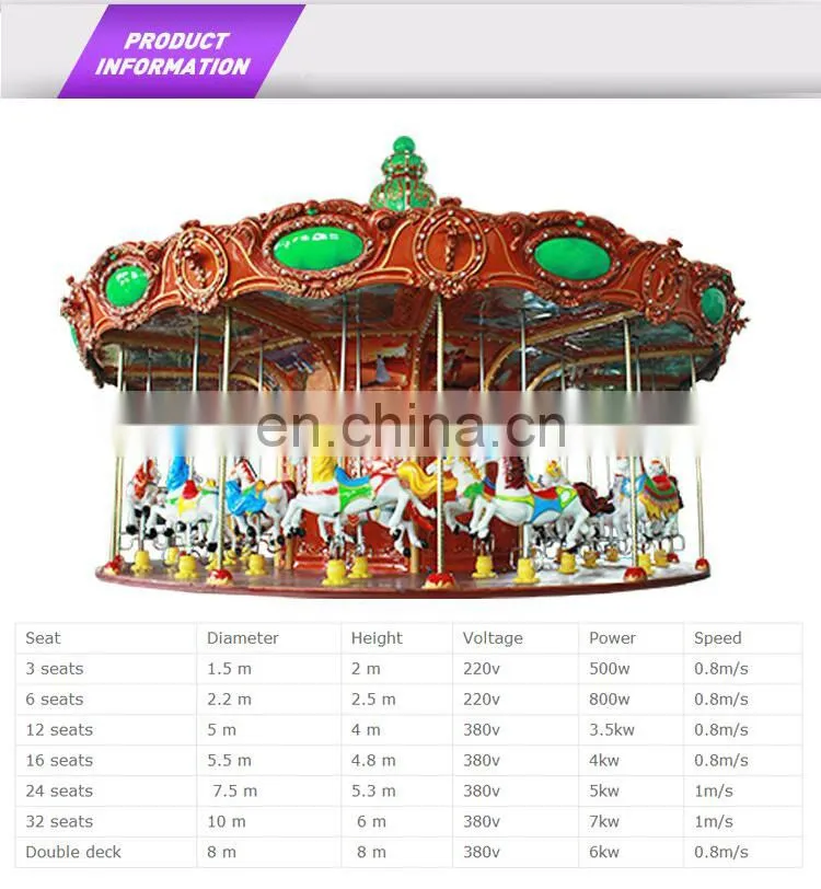 Merry go round amusement park musical carousel rides carousel rides round abouts for child
