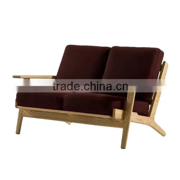 Replica European style relaxing Hans J wegner Loveseat plank chair, hans wegner 2 seater plank sofa for living room