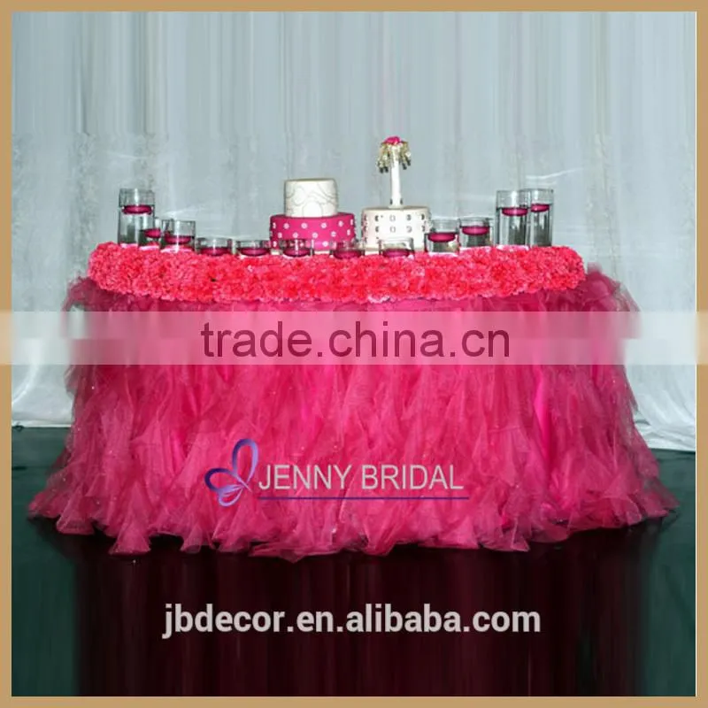 TC012A beautiful organza wedding decoration table covers