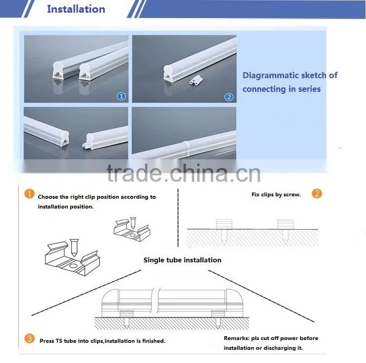 2015 new hot sales 1.2m 12w ce led tube light t5 with 3 years warranty