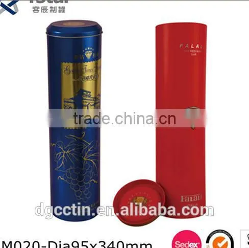 High quality wine tin box, wine metal packaging box, wine tin box