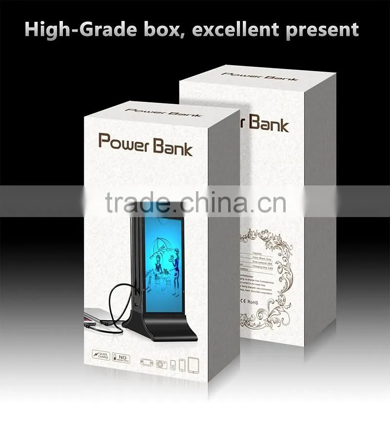 Restaurant or coffee shop menu 50000mah power bank with LED light