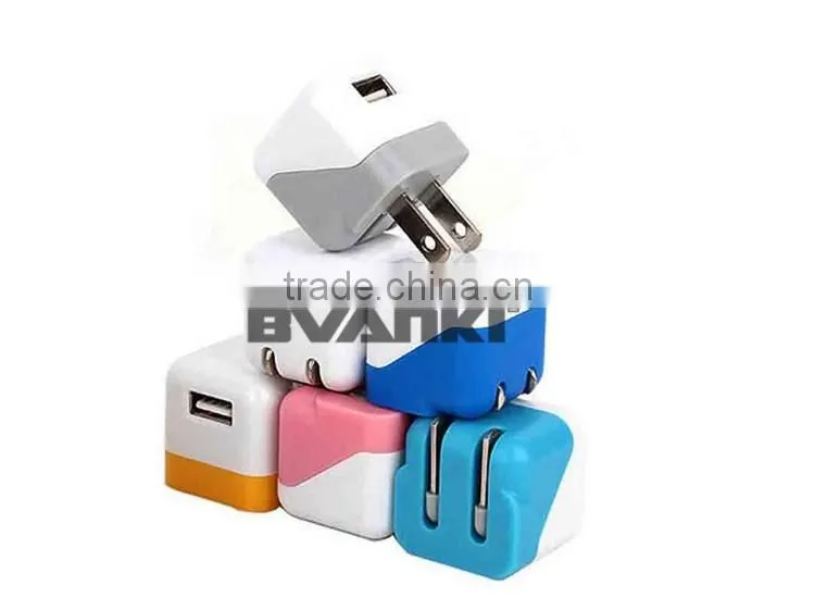 New products 2016 innovative product universal 5v 1a Colorful foldable Home and Travel USB Charger for iPhone 7 Wall Charger
