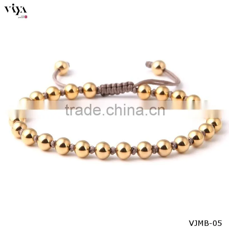 2016 New Design Chinese Knot Mens Bracelet Stainless Steel Beads Bracelet