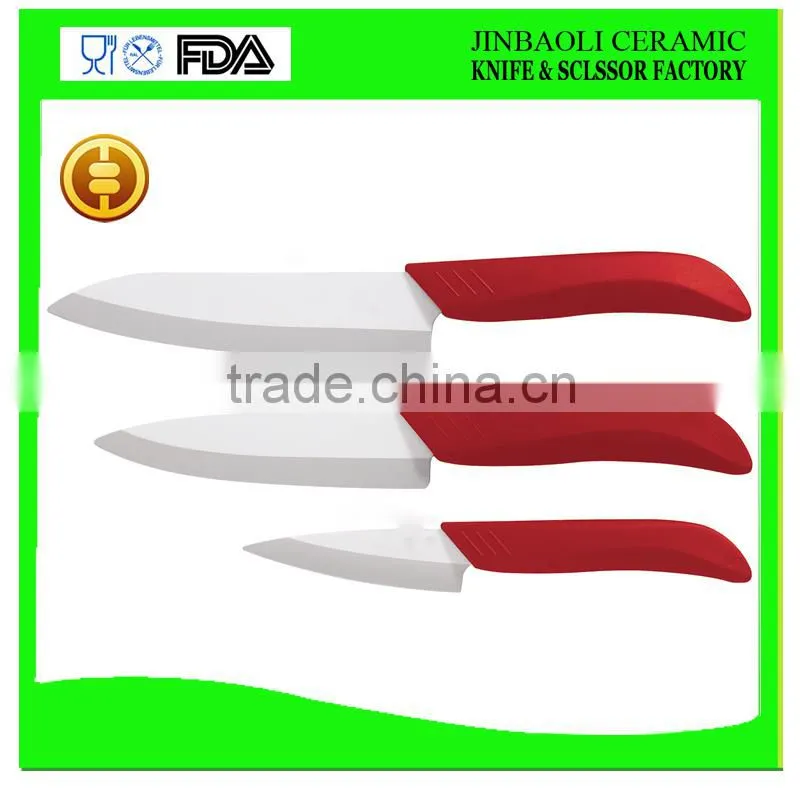 Top Quality ZrO2 Chef Knives Kitchen Ceramic Knives Set with Non-Slip Cutting Board