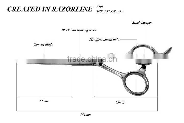K101 Professional barber Hair Cutting Thinning Scissors Hairdresser Set