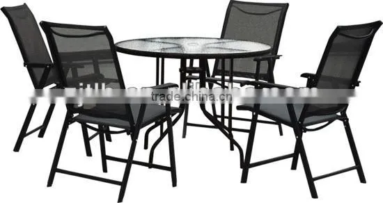Plastic Chair And Glass Table