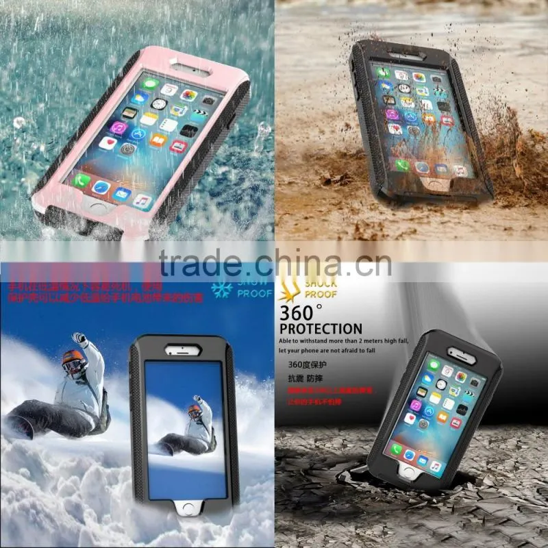 Waterproof Case for iPhone 6s/6s plus Sports waterproof armband phone case with Full body covered sky blue