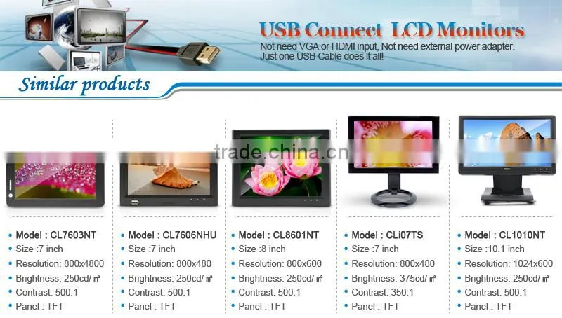 Hot Selling resistive touch screen 800x600 8 Inch USB Powered LCD Monitor