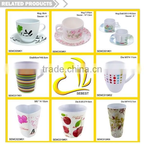 christmas party wholesale round high drinking tumble melamine red mug