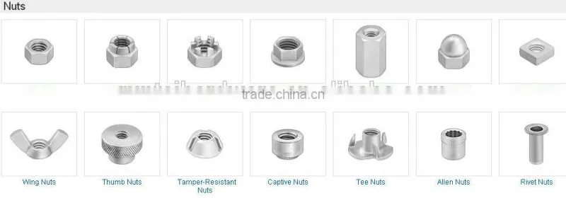 SS304 hex flange nuts