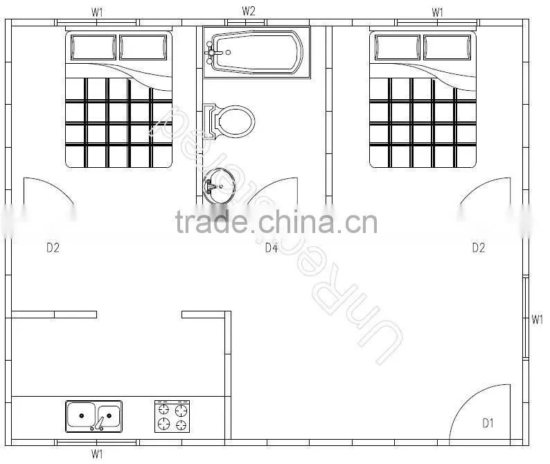 Cheap Modular light steel house,steel frame villa house, prefab house