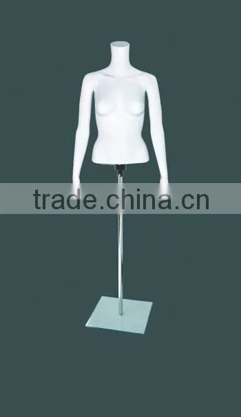 Plastic white upper-body mannequin no head window show top sale factory