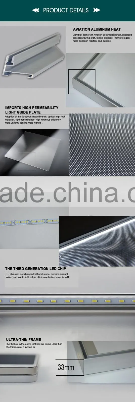 Edgelight AF18 Aluminous frame LED fabric edgeless box advertising equipment