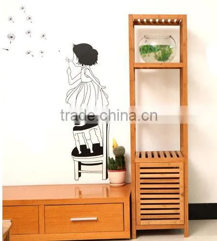 Natural Bamboo Bathroom Shelf Bamboo Corner Rack