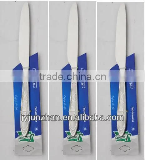 Stainless steel dinner knife made by JUNZHAN Facotry in Jieyang